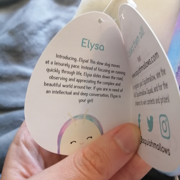 NWT Australian exclusive Elysa the snail squishmallow plush with soft antenna - Picture 5 of 5